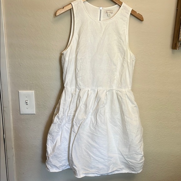 Gap White Linen Blend Fit and Flare summer dress size 6 - Picture 1 of 6